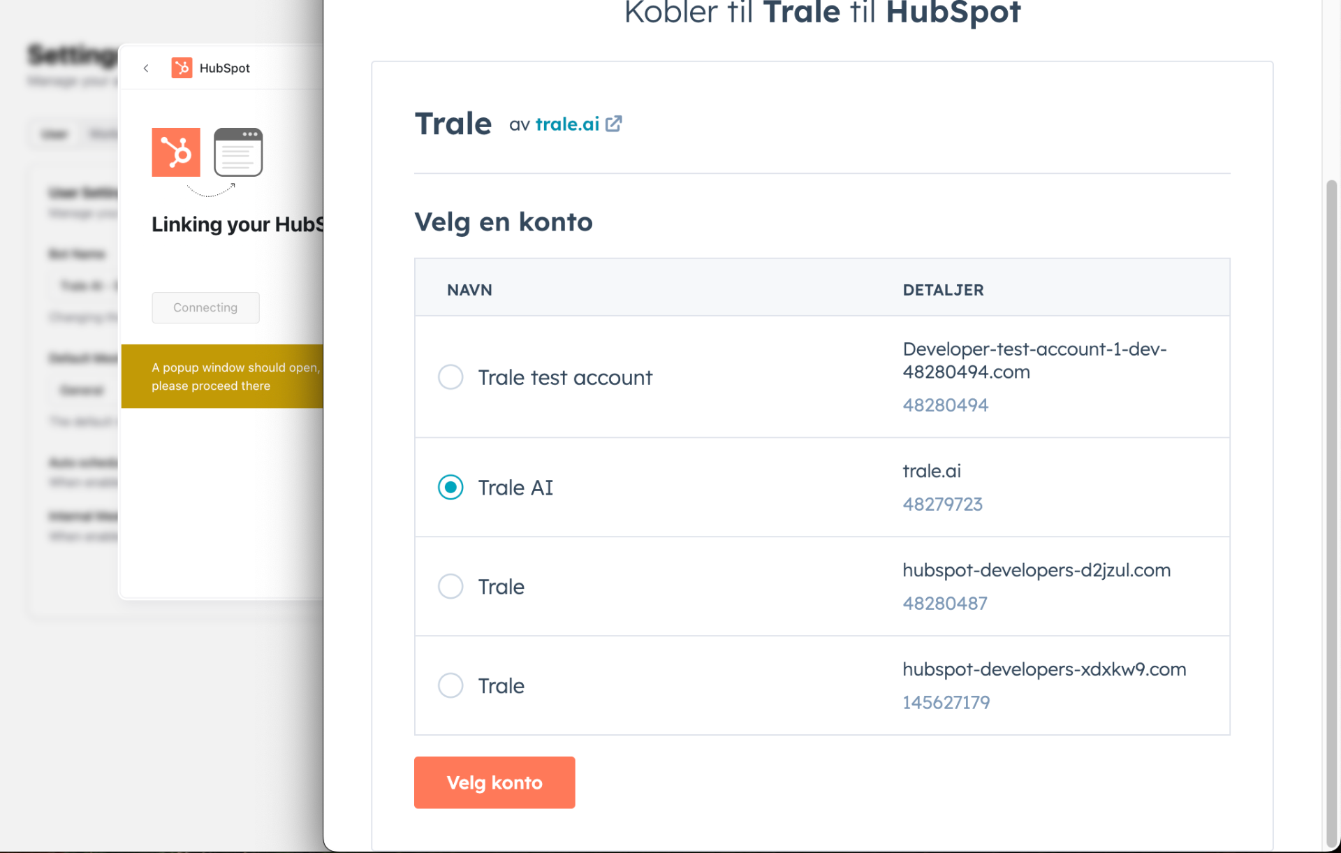 Choose the right account